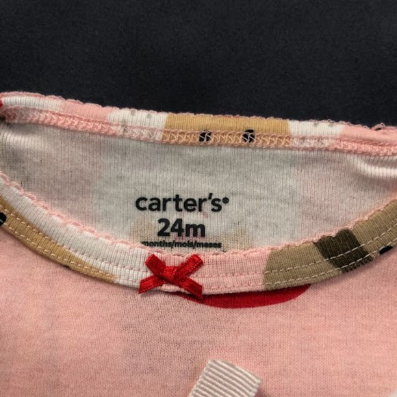 Carter's girls 24M 2pc Santa pajamas - Picture 2 of 2